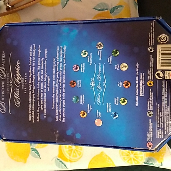 NIB Birthstone Beauties September Barbie Doll (~2009) - Picture 2 of 12